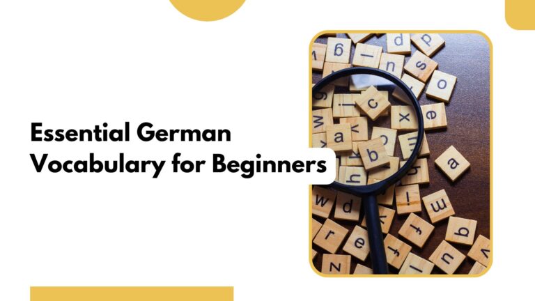 Learn Basic German Vocabulary for Everyday Conversations